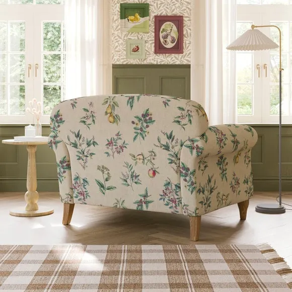 Millie Botanical Orchard Print Snuggle Chair 2