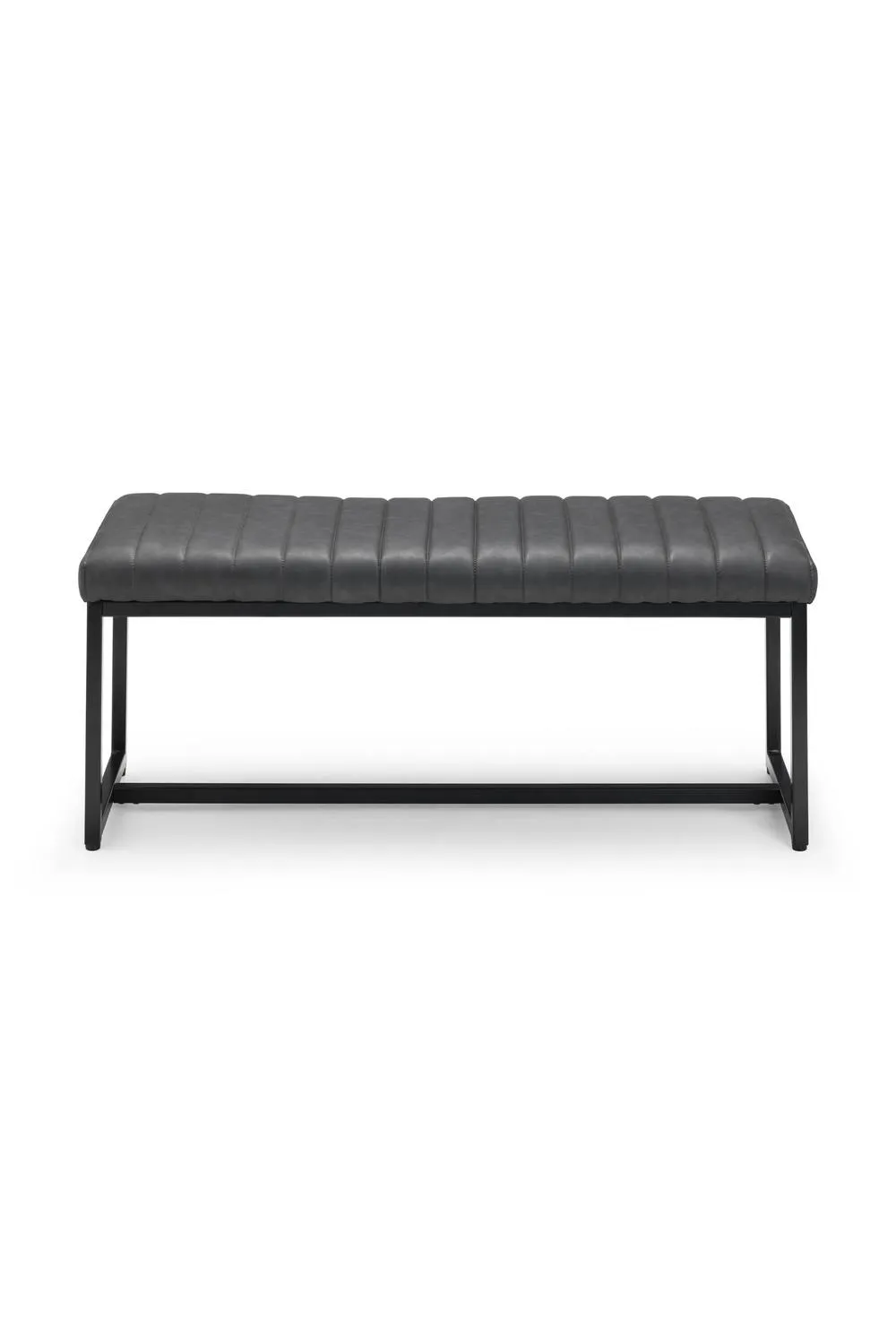 Julian Bowen Soho 2 Seater Upholstered Dining Bench in Black 6