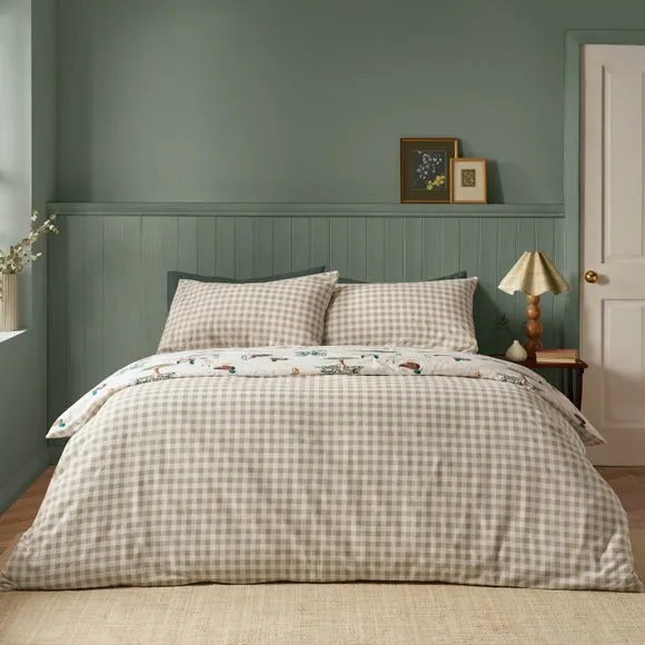 Catherine Lansfield Mallards 100% Brushed Cotton Duvet Cover & Pillowcase Set 2