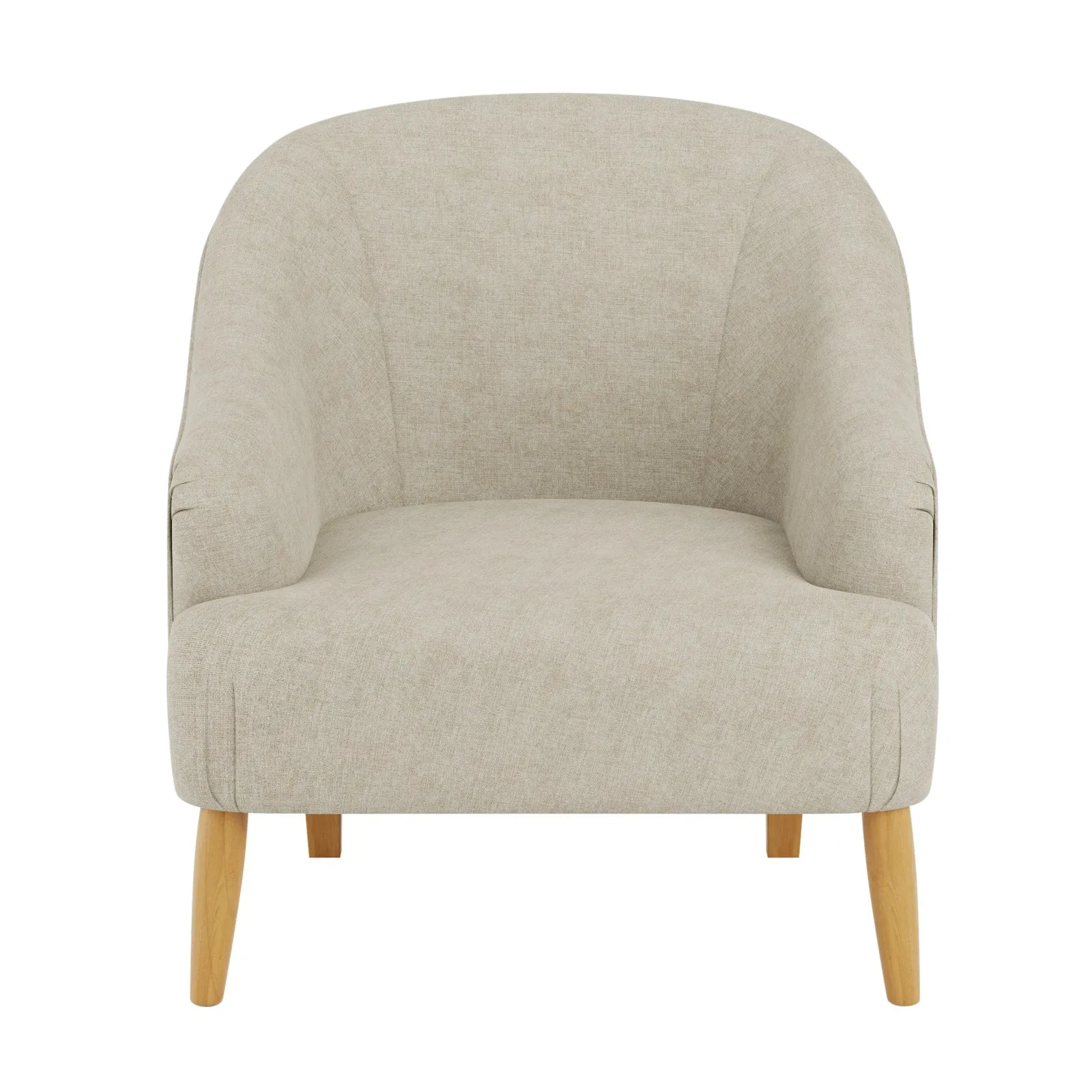 Mabel Linen Effect Armchair Beige