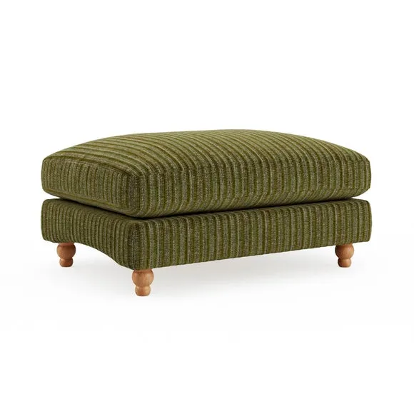 Martha Chunky Chenille Stripe Footstool 5