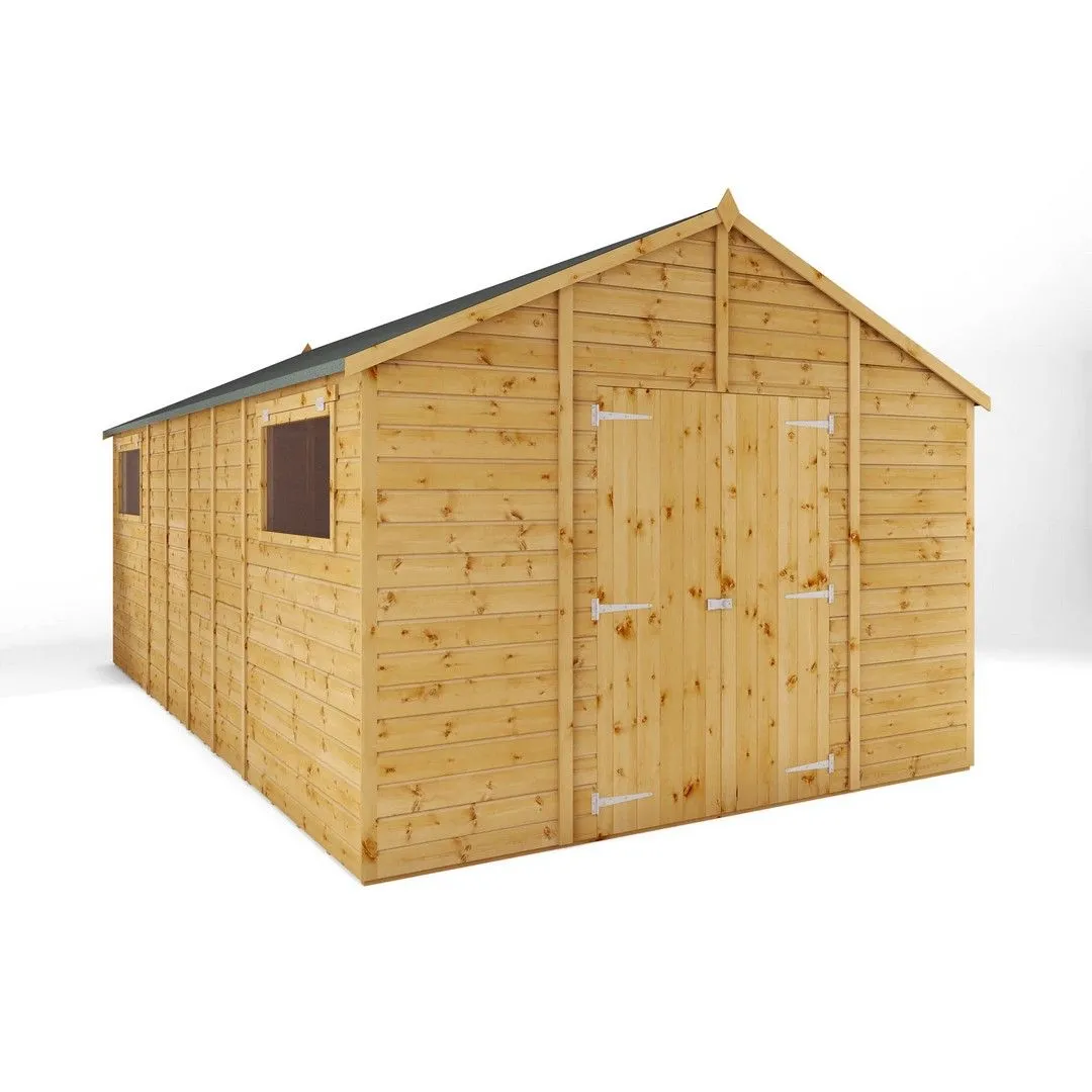 Mercia 18 x 10 Ft Premium Shiplap Apex Workshop - L546.6 x W322.7 x H252.4 cm in Brown