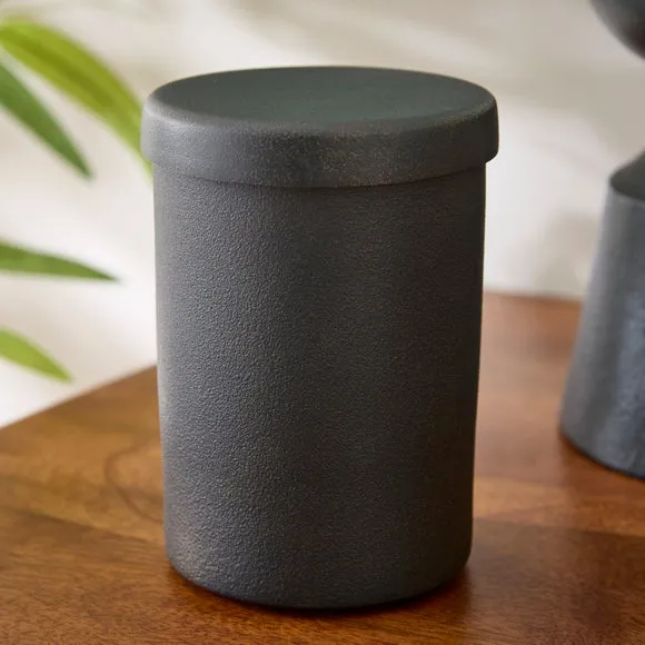 Black Metal Storage Jar 2