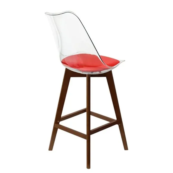 Fusion Living Soho Clear Plastic Bar Stool 4