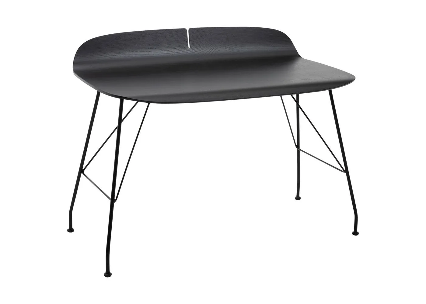 Kartell Earl of Wood Desk Slatted Black Ash Top Black Base 1