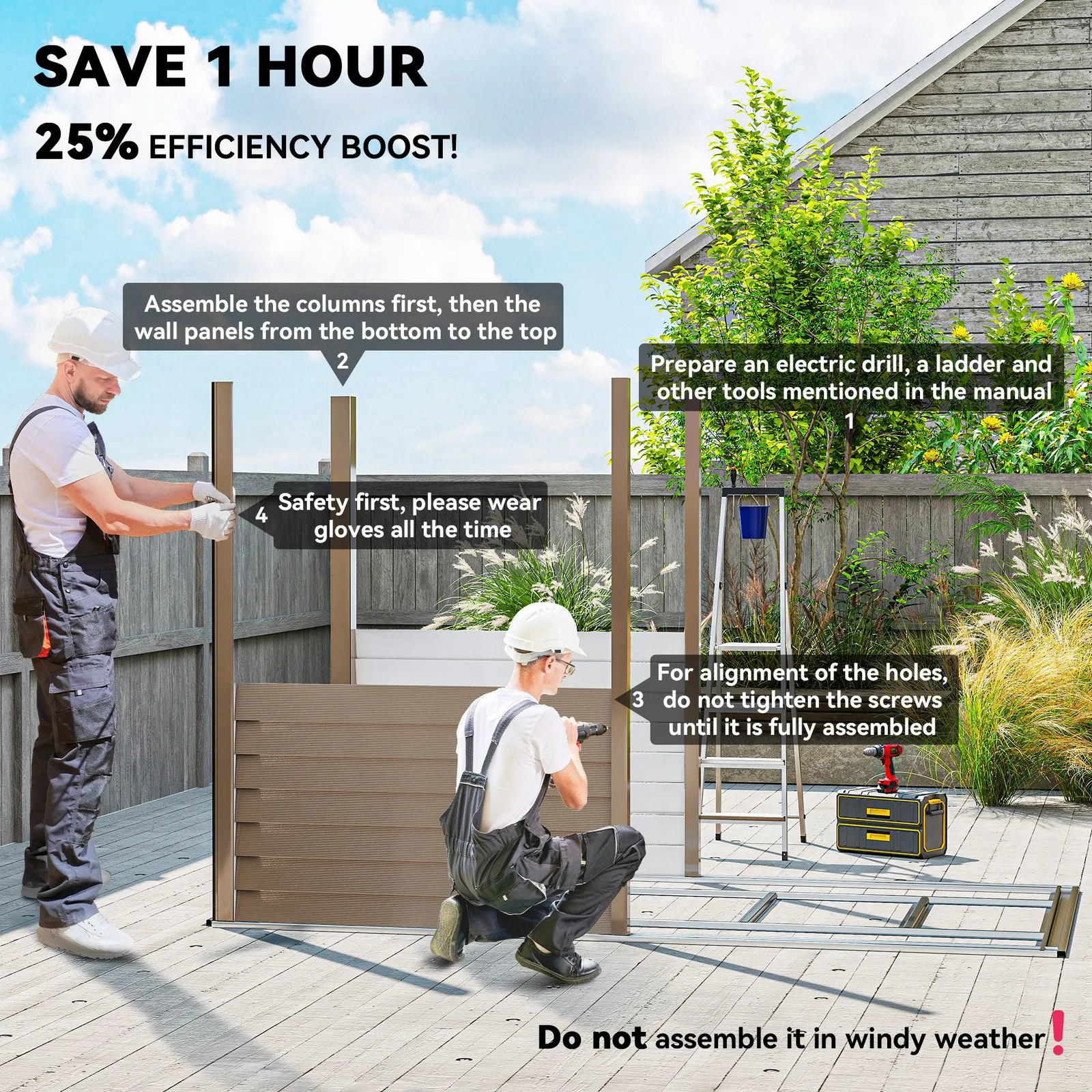 OUTSUNNY 5 x 9ft Galvanised Metal Garden Shed with Foundation Kit, Brown 4