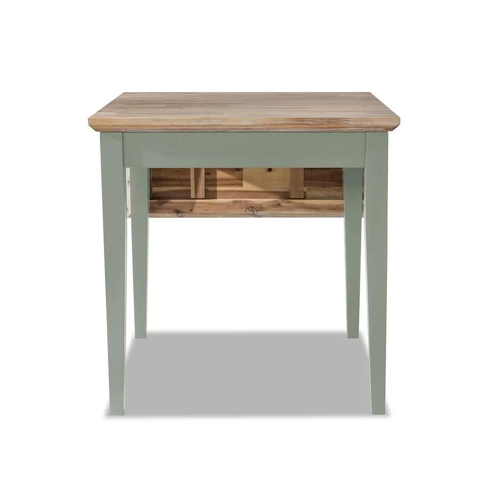 Statement Furniture Florence Square Extendable Kitchen Dining Table in Light Green 4