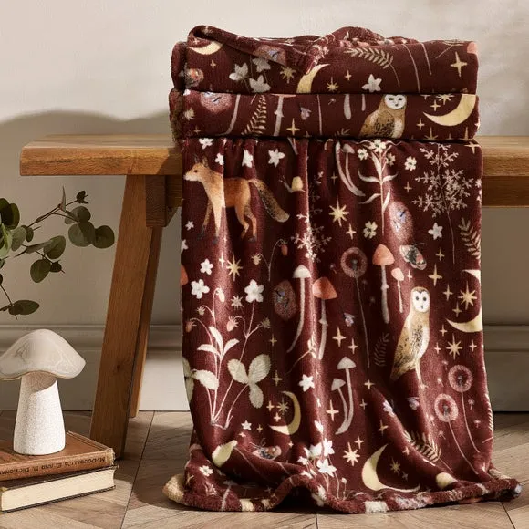 Enchanted Twilight Fleece Throw Blanket 130cm x 170cm