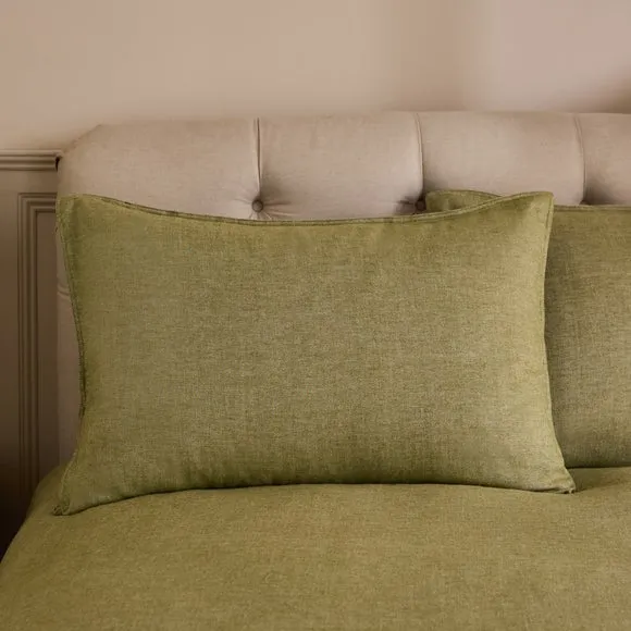 Herringbone Organic 100% Brushed Cotton Duvet Cover & Pillowcase Set 2