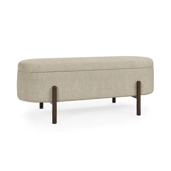 Marley Ribbed Chenille Storage Ottoman 6