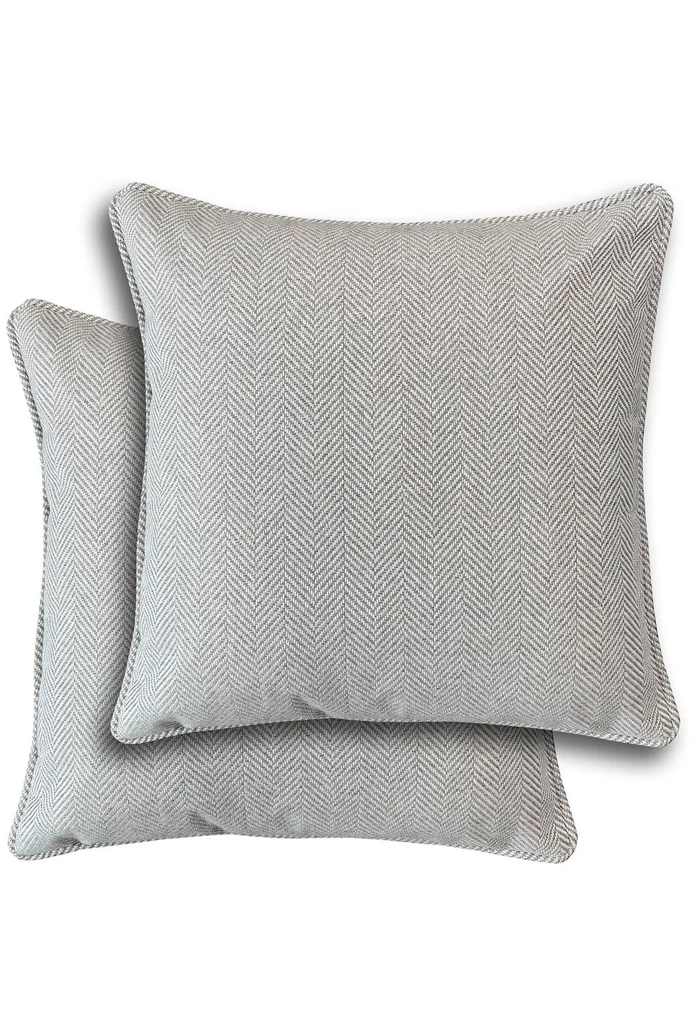 Enhanced Living Pair of Chester Double Sided Zip Opening Cushions - Cases Only in Grey