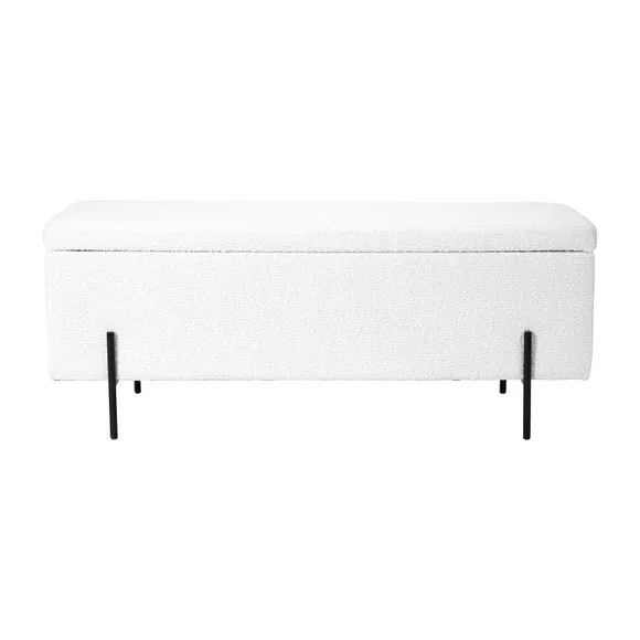 Catania Boucle Storage Bench 2