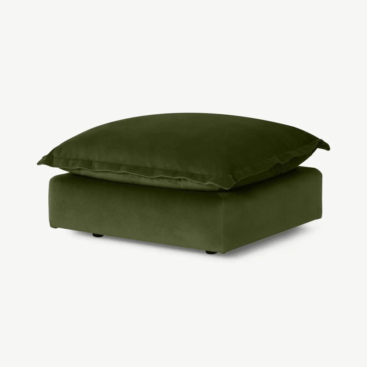 Fernsby Footstool, Moss Recycled Velvet