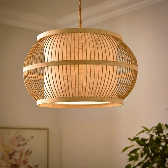 Kiva Boho Bamboo Pendant Light 2