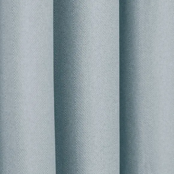 Rotterdam Herringbone Blackout Eyelet Curtains 3