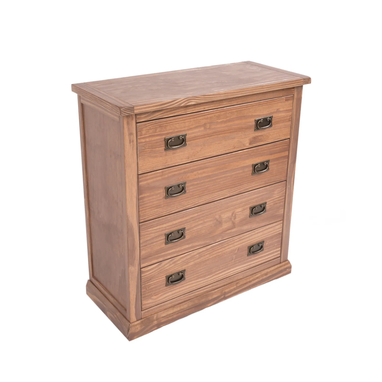 Cabinet Bits Tirolo 4 Drawer Chest of Drawers Bras Drop Handle in Brown 3