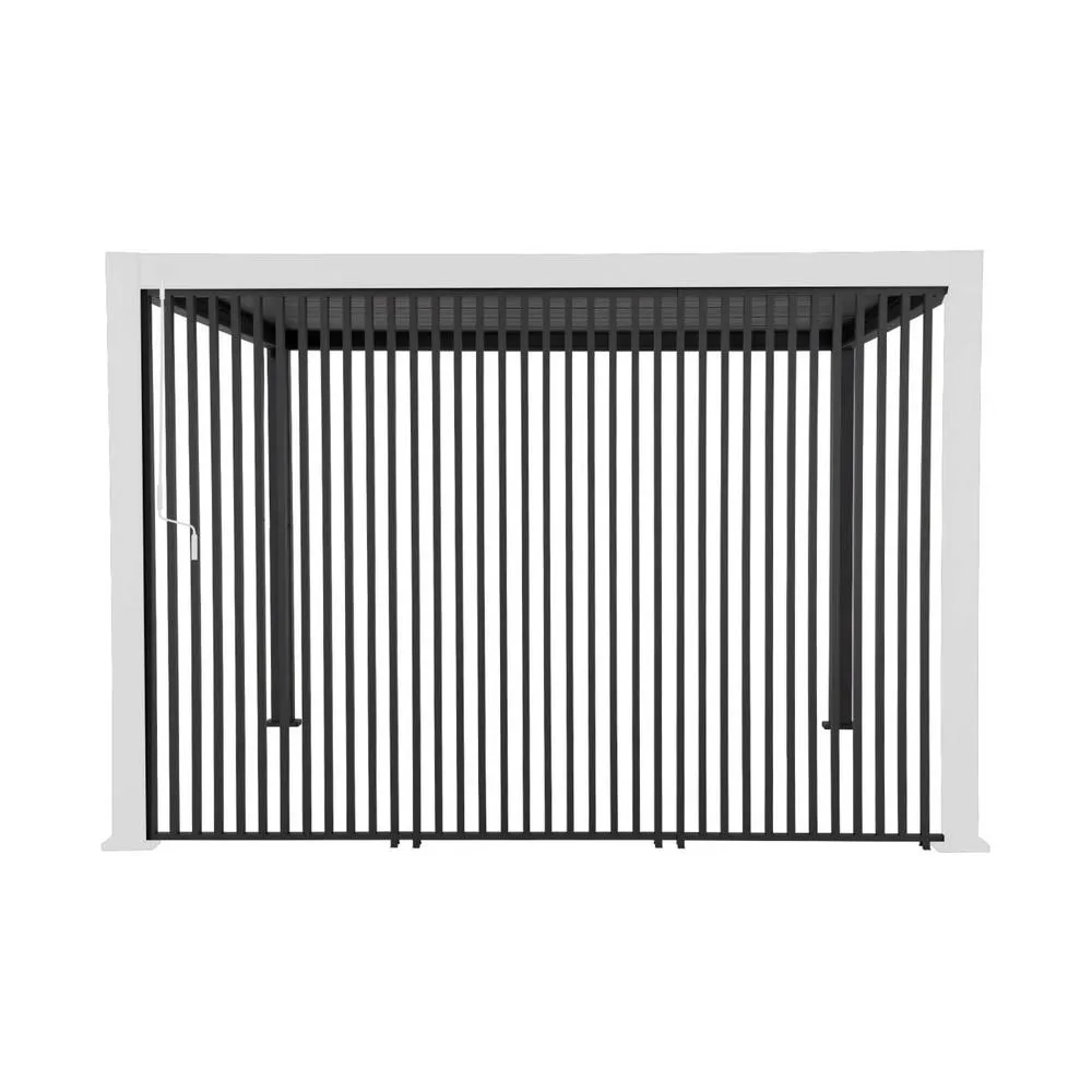 sweeek Set of 3 vertical louvers 130cm for bioclimatic pergola Triomphe in Dark Grey 2