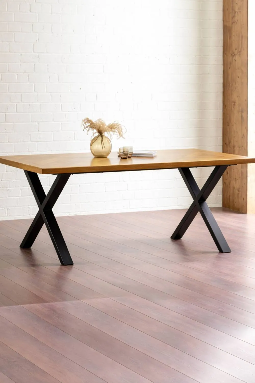 Julian Bowen Aron Rectangular 4-6 Seater Dining Table in Brown
