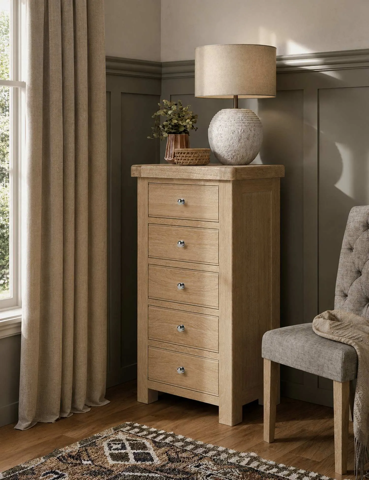 Corndell Normandy Oak Tallboy Neutral
