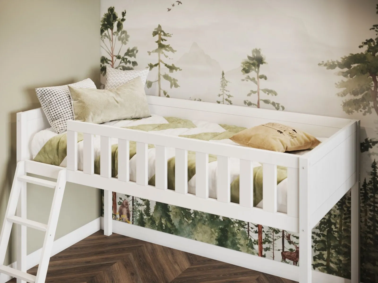 Flair Bea Mid Sleeper Cabin Bed in White 3