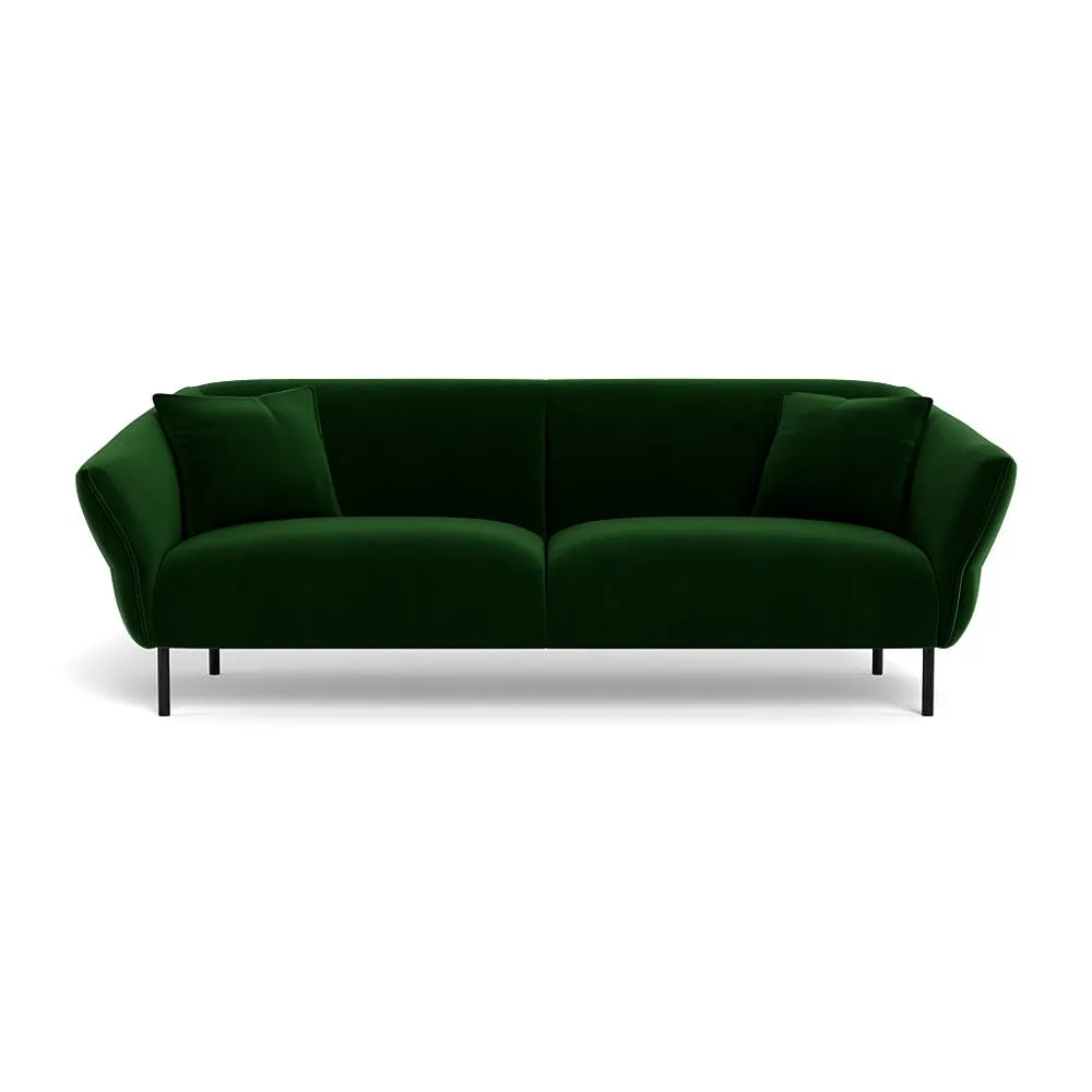 Heal's Alto 4 Seater Sofa Smart Velvet Forest Black Feet