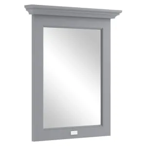 Bayswater Plummett Grey Flat Bathroom Mirror - 600mm