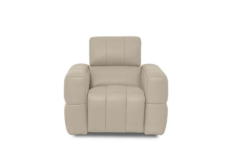 Cube Leather Power Recliner Chair with Power Headrest