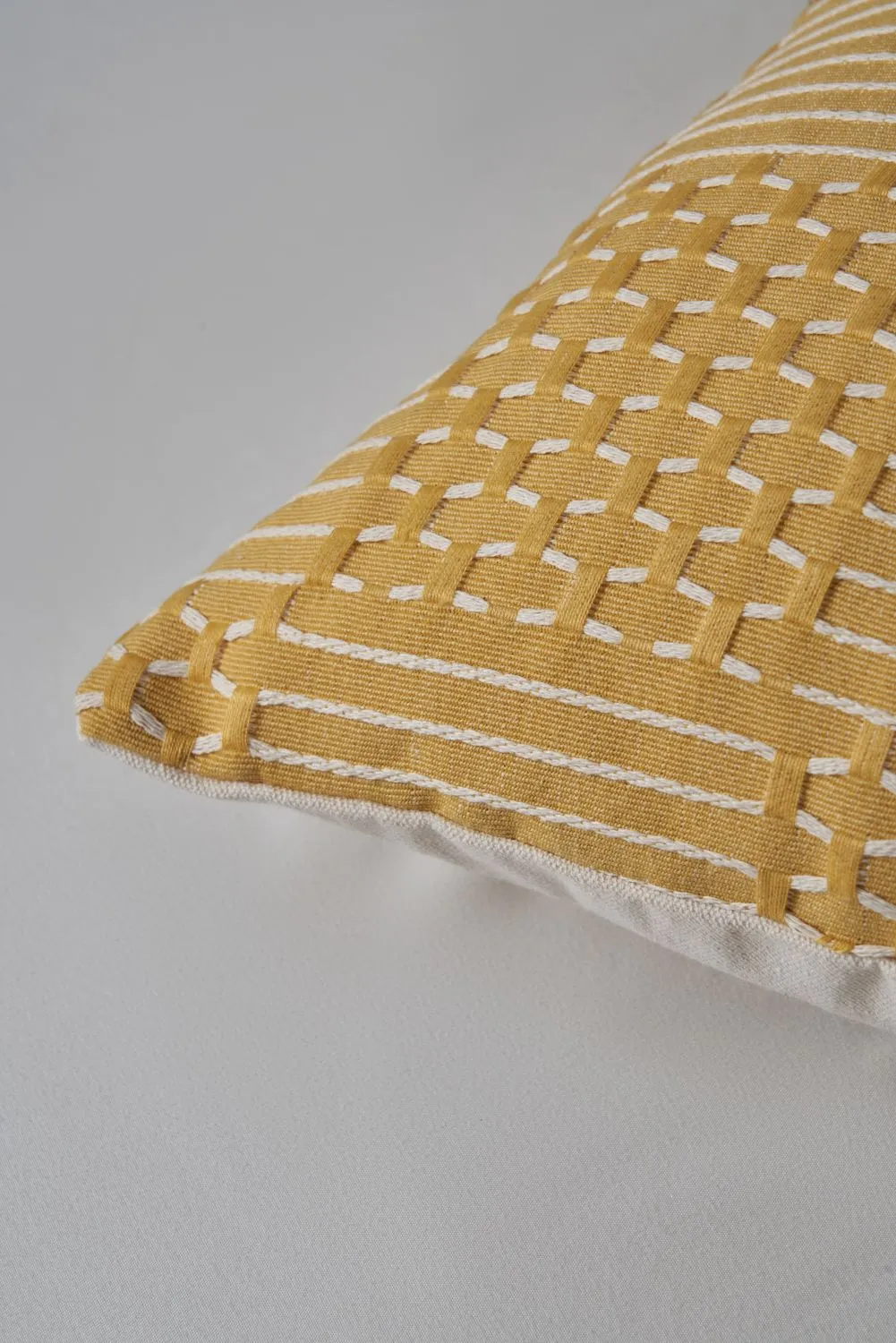 BHS Cross Check Cushion in Yellow 2