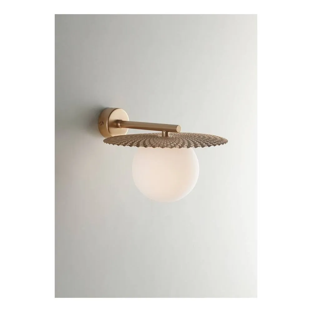 Netlighting Chaplin Globe Wall Lamp Satin Gold G9