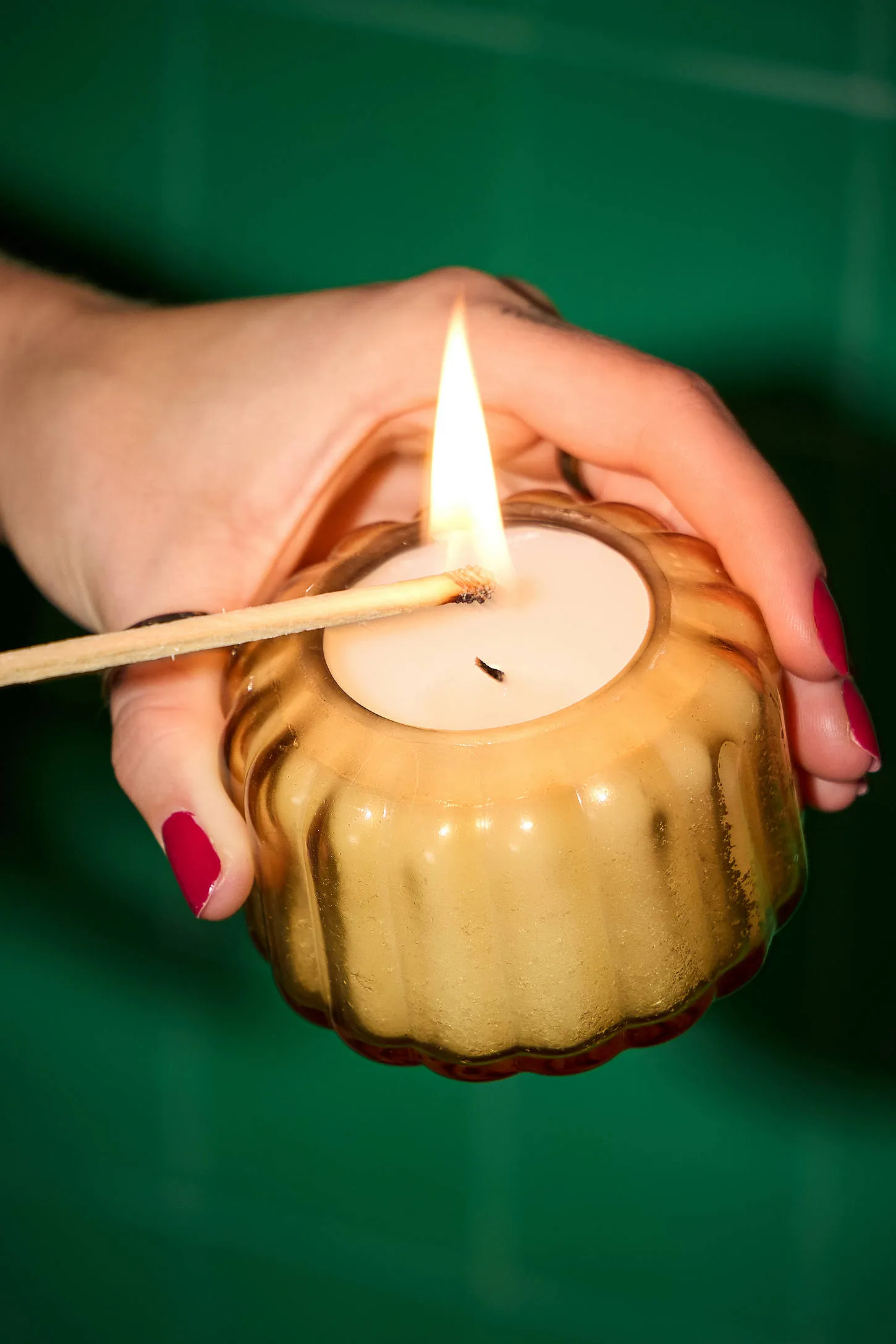 Paddywax Ripple Golden Ember Glass Candle - Yellow ALL 2