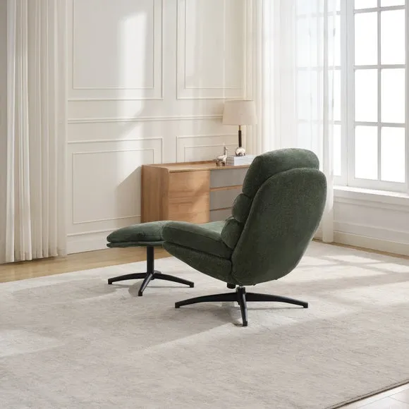 Clark Swivel Chair and Footstool 3