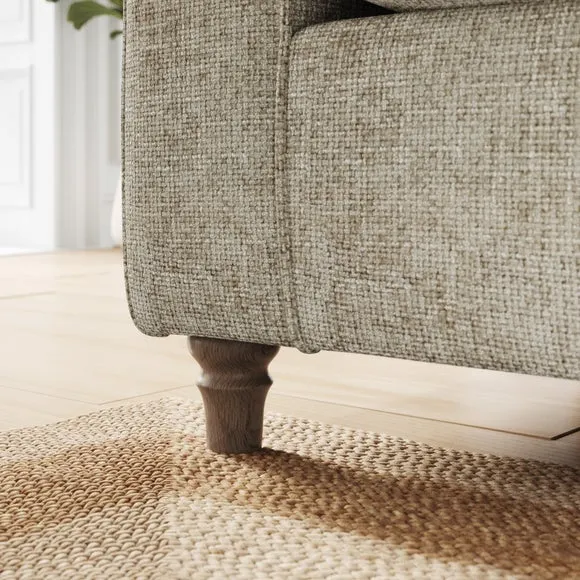Flori Chunky Chenille Corner Chaise Sofa 4