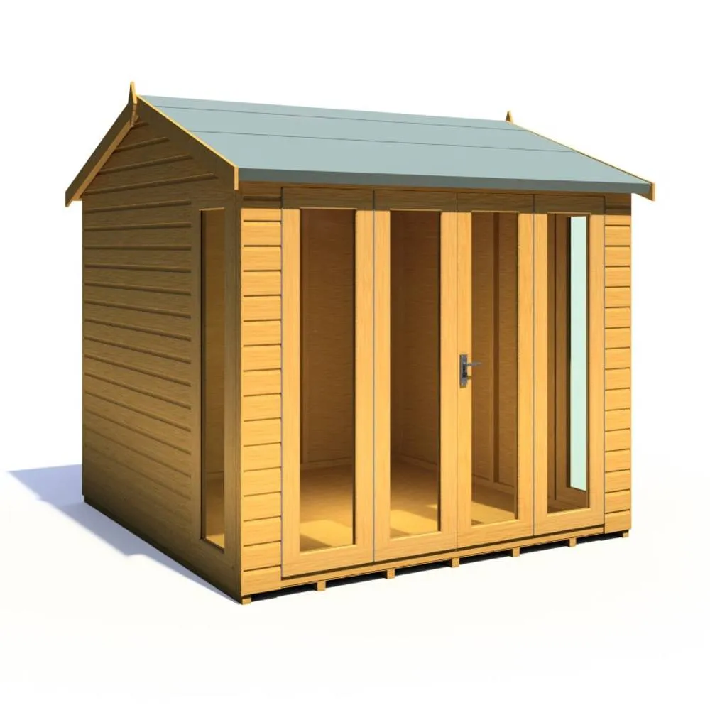 Shires Blenhiem 8 x 8 Feet Summerhouse - L259.4 x W253.4 x H246.2 cm in Light Brown 3