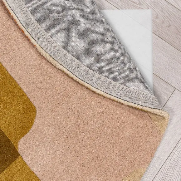 Jax Geometric Modern Wool Round Rug 3