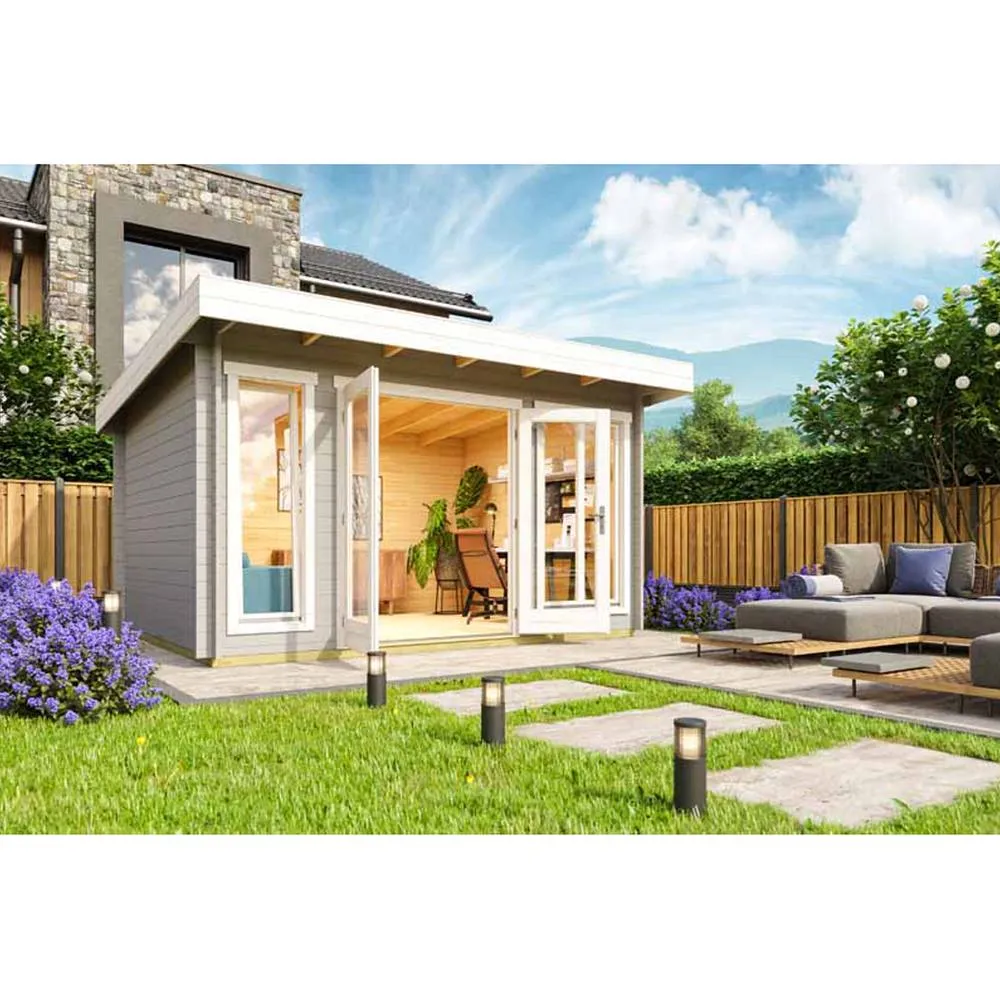 Lasita Maja Ltd Dorset 2-Log Cabin, Garden Room, Home Office - L430xW370xH239.4 cm in Brown 3