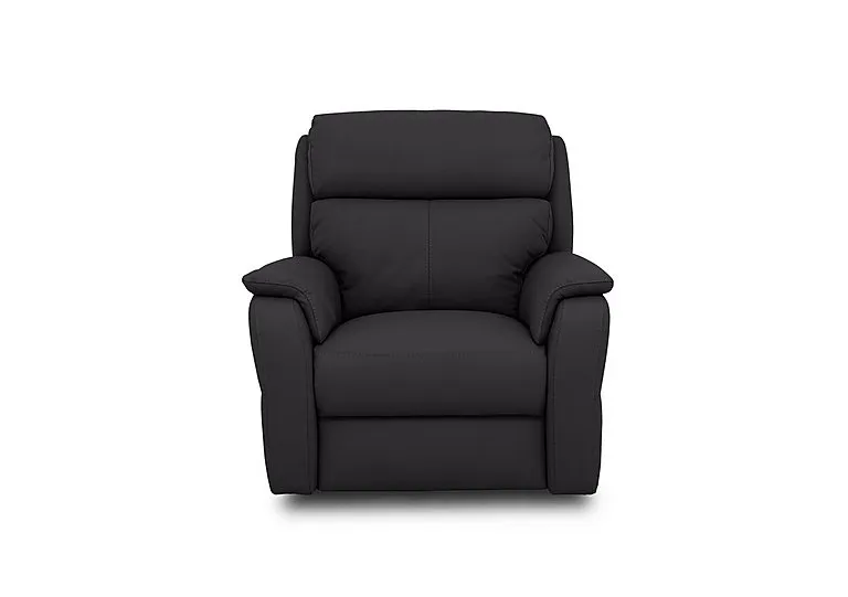 Vito Leather Power Recliner Chair with Power Headrest and Power Lumbar - Botero Nero