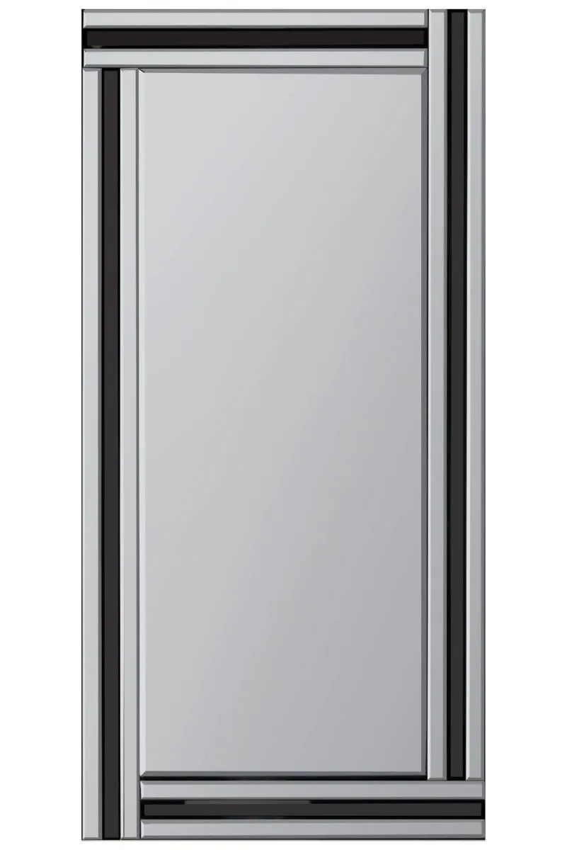 MirrorOutlet Dalton Black All Glass Full Length Mirror 174 x 85 CM 4