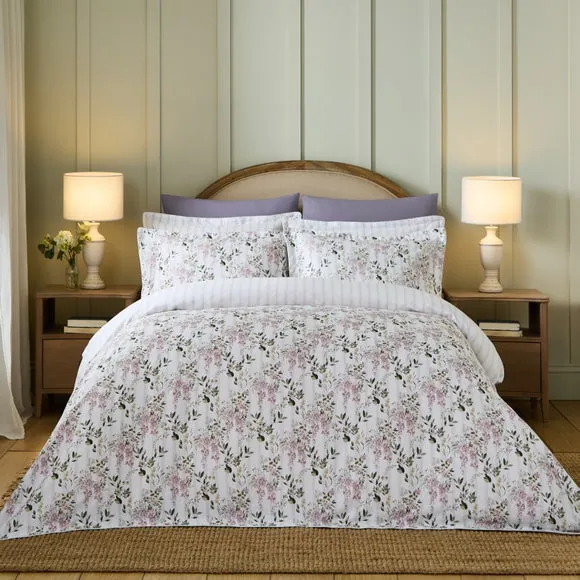 Dorma Hampton Stripe 100% Cotton Sateen Duvet Cover & Pillowcase Set 1