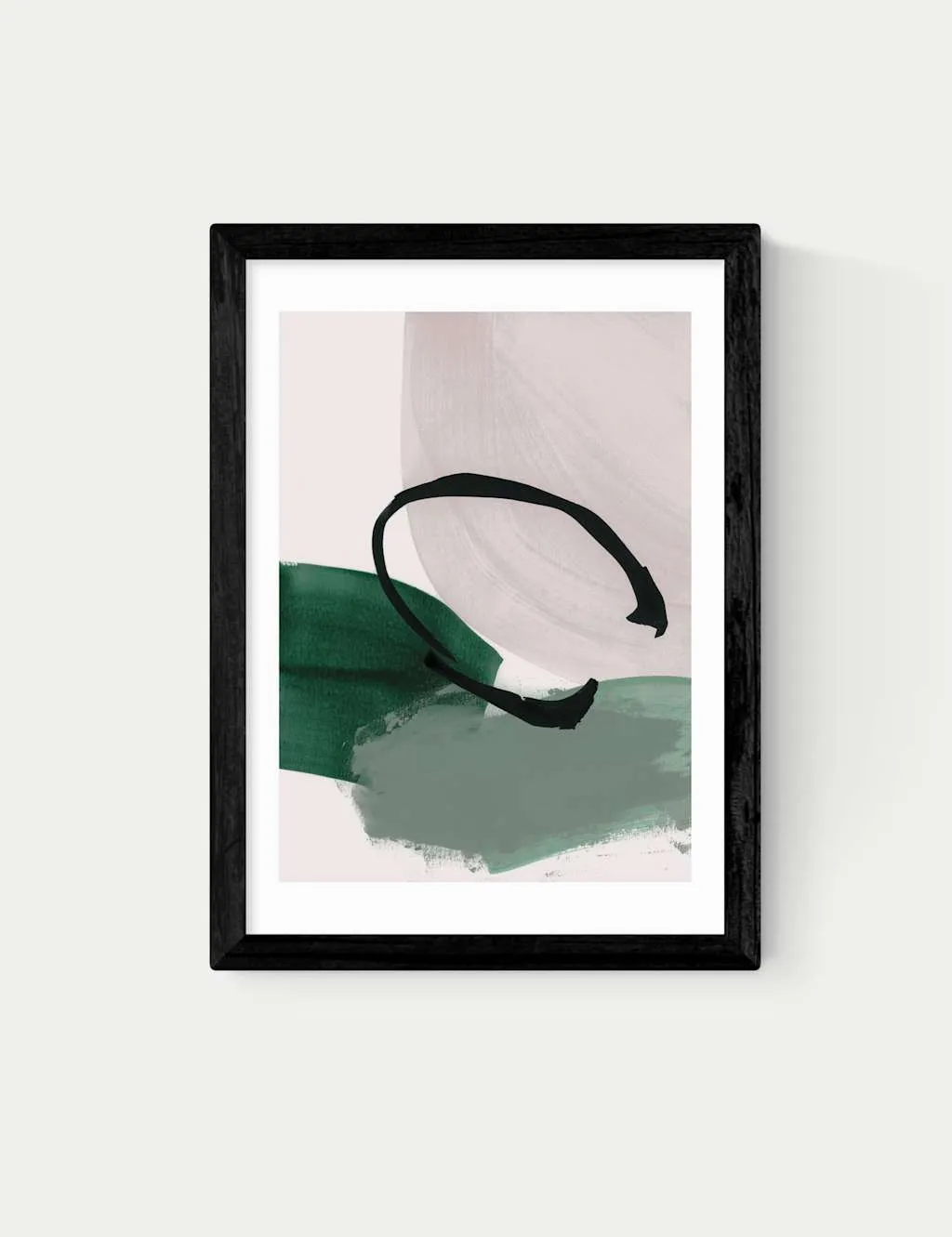 East End Prints Abstract Minimalist Rectangle Framed Art Black