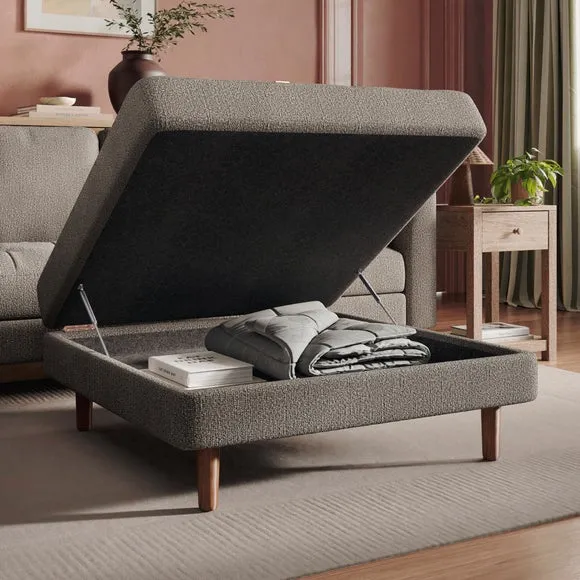 Max Multi Yarn Boucle Square Storage Footstool 2