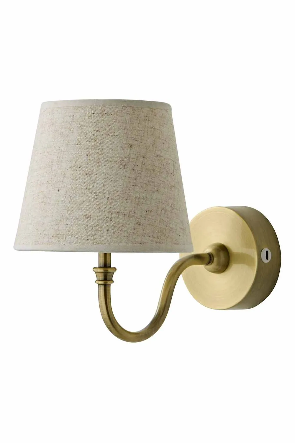 ValueLights Lowe Pair Linen Taper Shade Metal Portable Rechargeable Wall Light in Gold 6