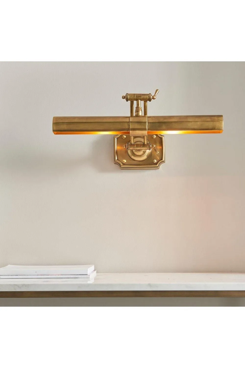 Netlighting Winchester 2 Light Picture Wall Light Lamp Brass LED E14 in Gold 4