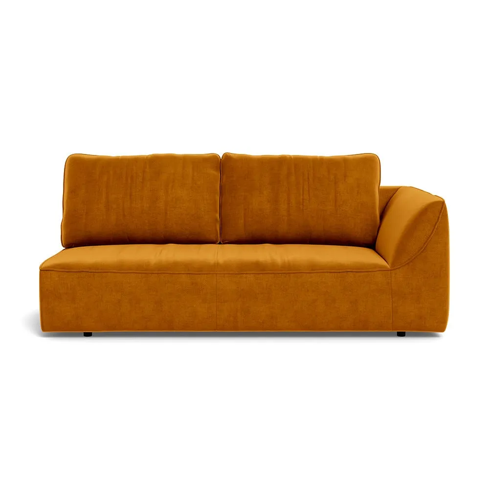Heal's Morven Right Hand Facing 3 Seater Unit Smart Luxe Velvet Cognac 1