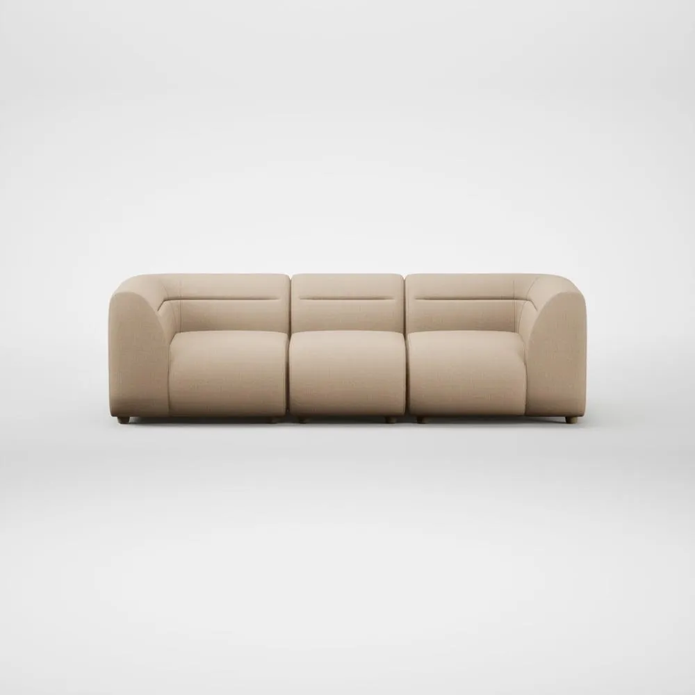 Heal's Lilli 3 Seater Sofa Smart Cotton Linen Rice Natural Feet 2