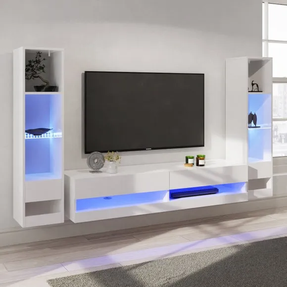 Galicia Wide TV Unit with Shelving for TVs up to 65" 1