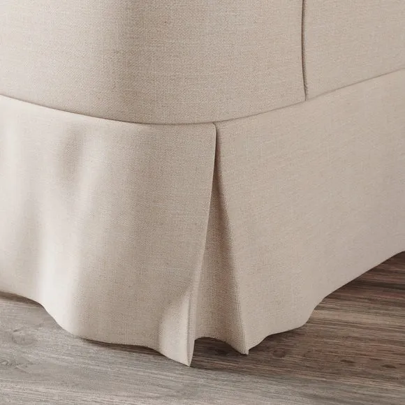 Petit Faux Linen Skirted Occasional Armchair 5
