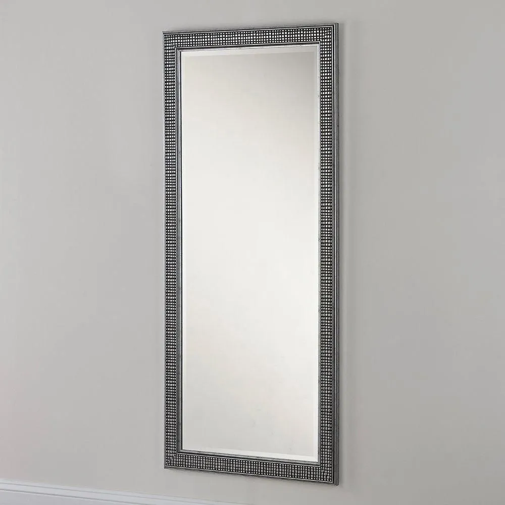 Yearn Mirrors Yearn Cobble Framed full Length Mirror 166.5x75cm in Silver
