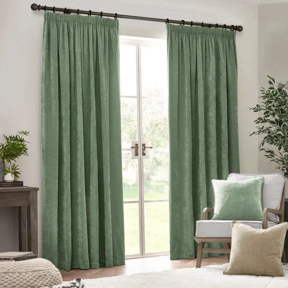 Yard Chenille Pencil Pleat Curtains 1