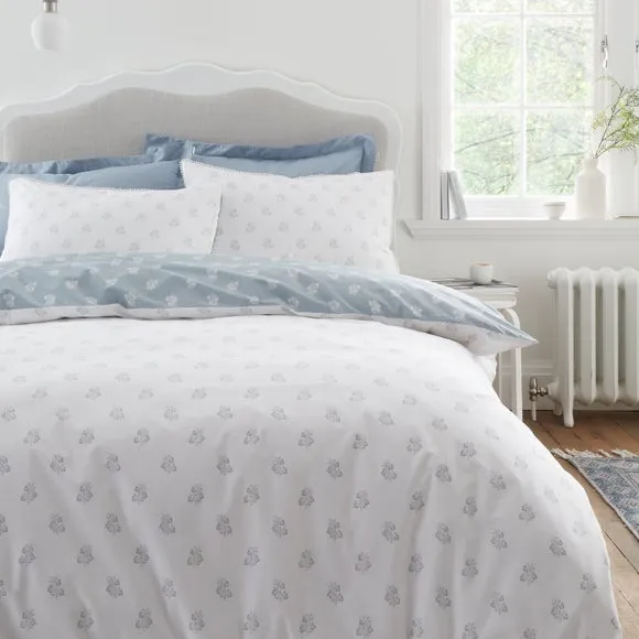Bianca Esme Floral 200 Thread Count 100% Cotton Duvet Cover & Pillowcase Set