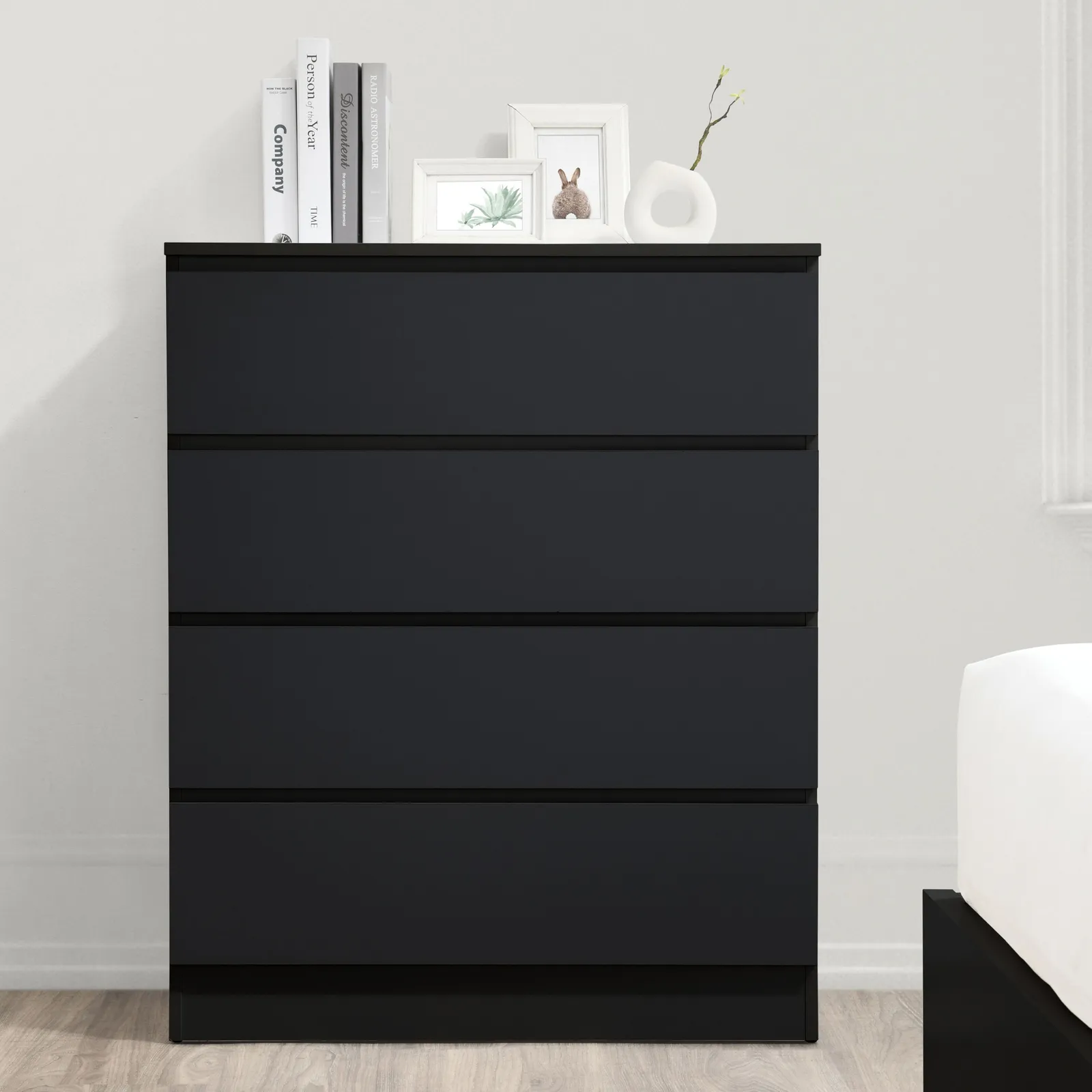 Birlea 3 Piece Furniture Set Chest of Drawers Bedside Tables Oslo in Black 4